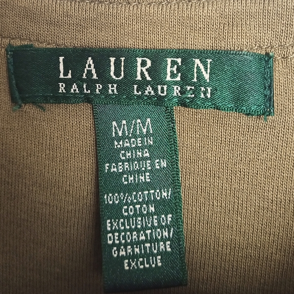 Lauren by Ralph Lauren Olive Green Top Size M - Picture 2 of 5